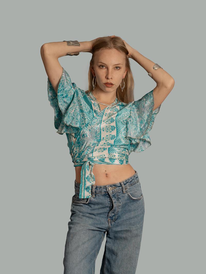 Wrap Top celeste – Bengala