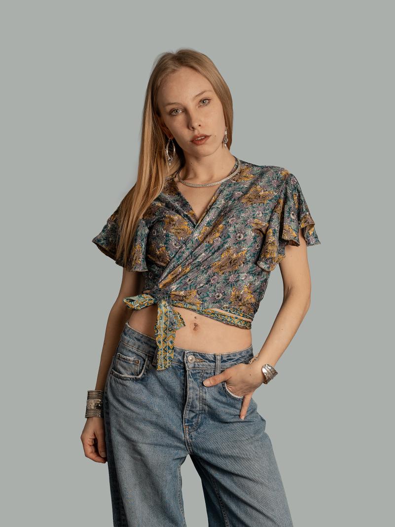 Wrap Top fiori – Bengala