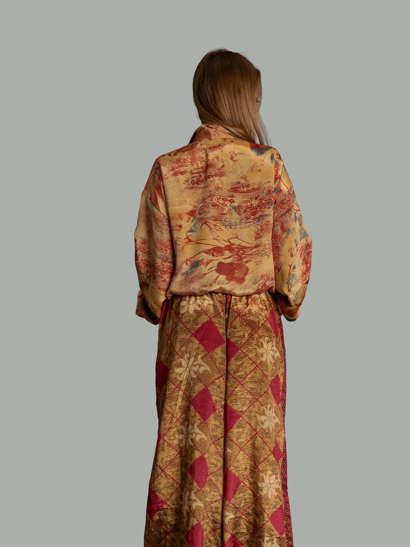 Pantalone ocra e rosa - Lucknow