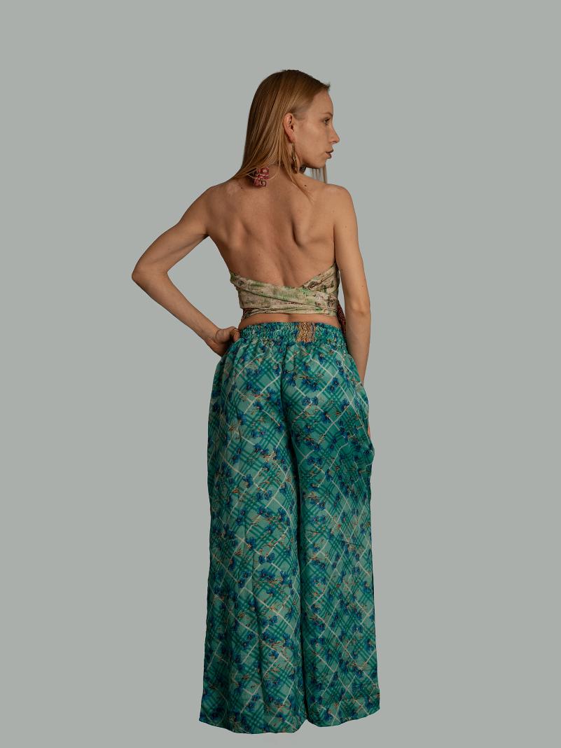 Pantalone fiori blu - Lucknow