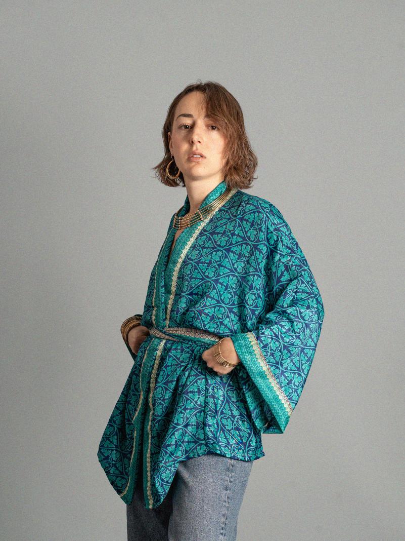 Kimono corto blu - Kerala