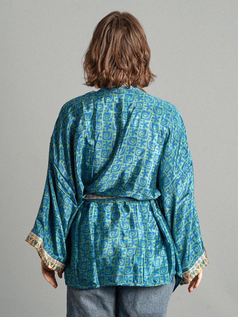 Kimono corto blu - Kerala