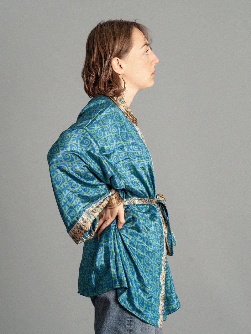 Kimono corto blu - Kerala