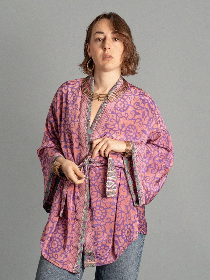 Kimono corto rosa - Kerala