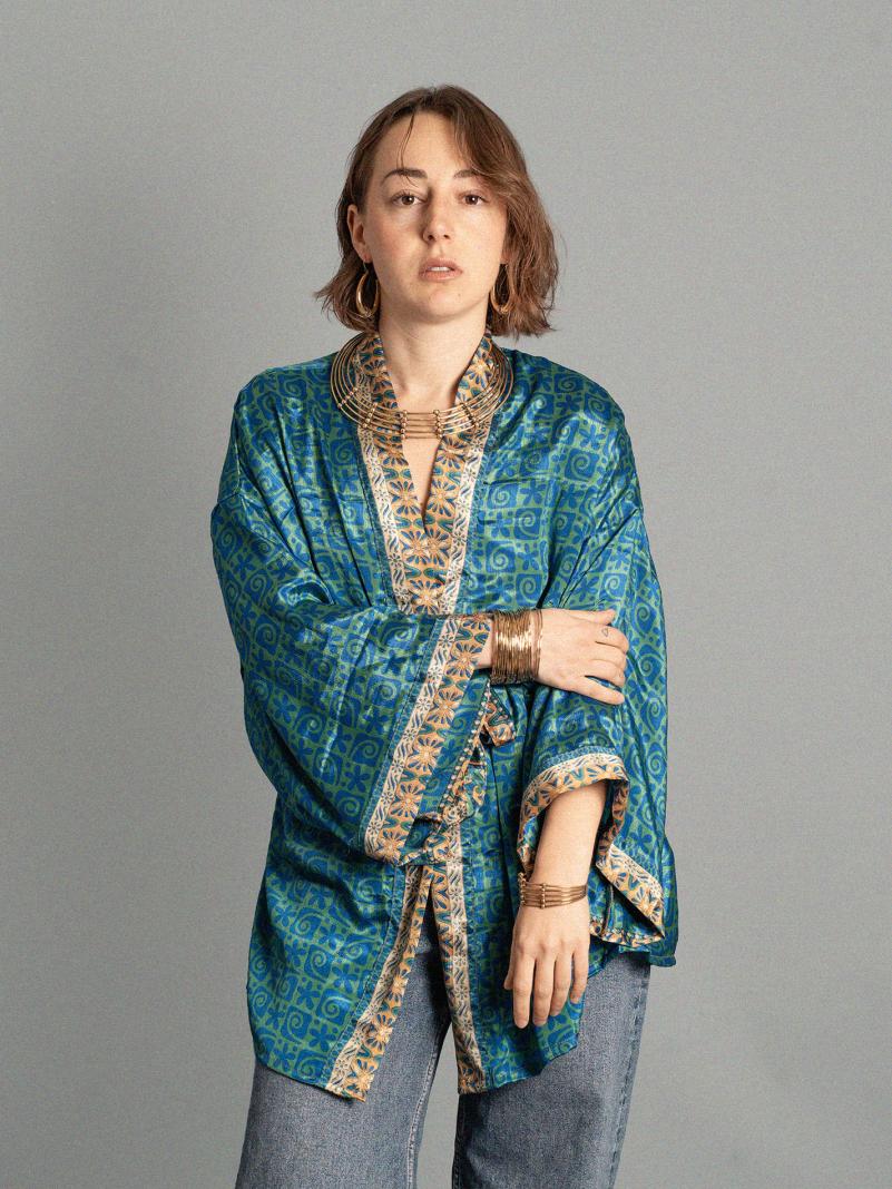 Kimono corto blu - Kerala