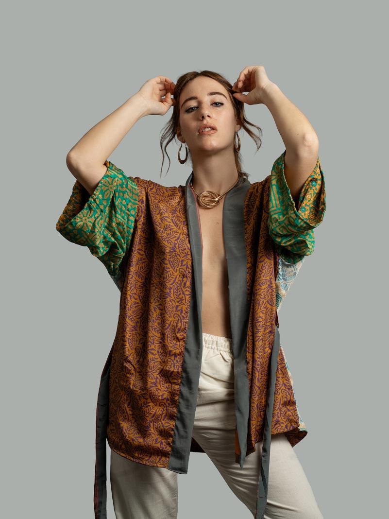 Kimono Corto Patchwork Reversibile 19