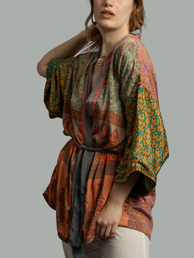 Kimono Corto Patchwork Reversibile 19