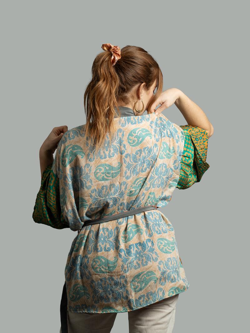 Kimono Corto Patchwork Reversibile 19