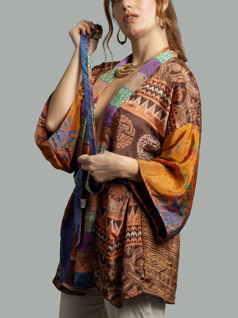 Kimono Corto Patchwork Reversibile 20
