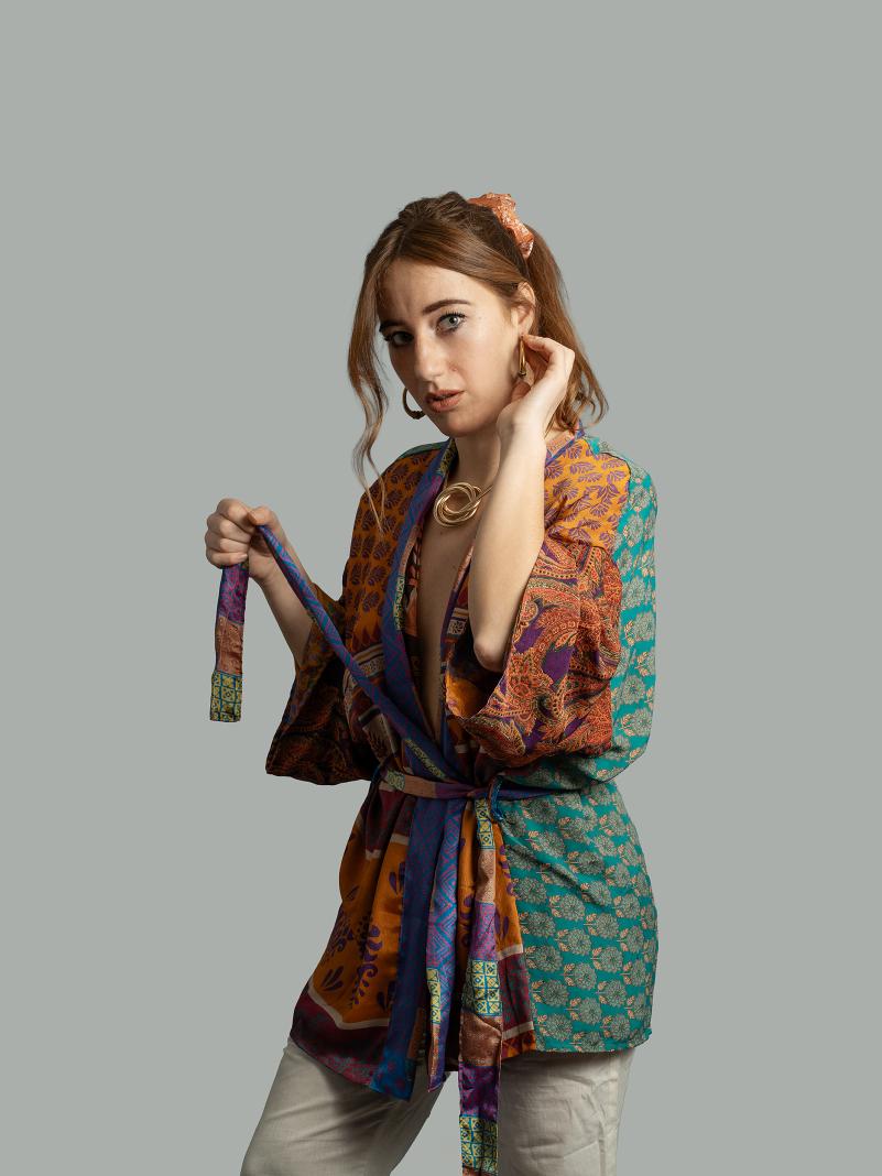 Kimono Corto Patchwork Reversibile 20
