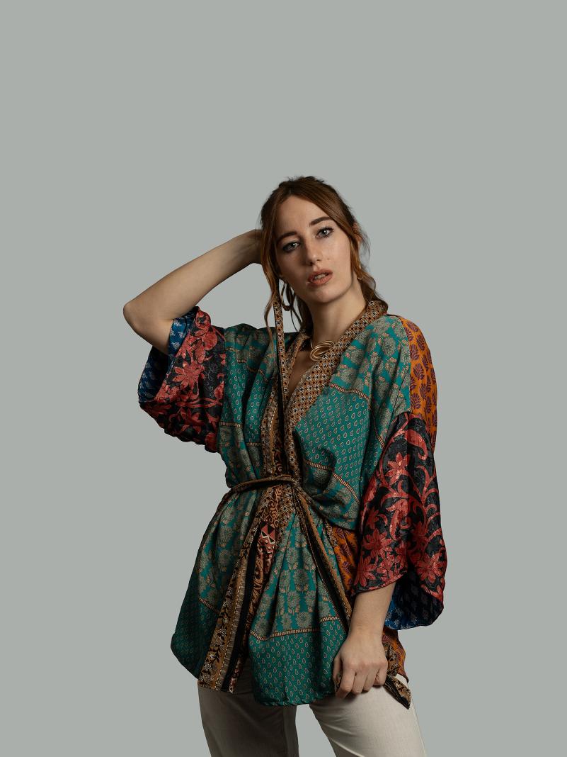Kimono Corto Patchwork Reversibile 21