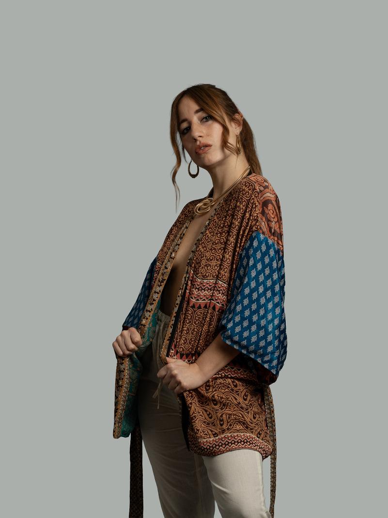 Kimono Corto Patchwork Reversibile 21