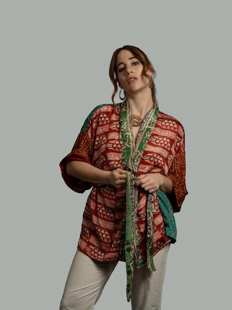 Kimono Corto Patchwork Reversibile 22