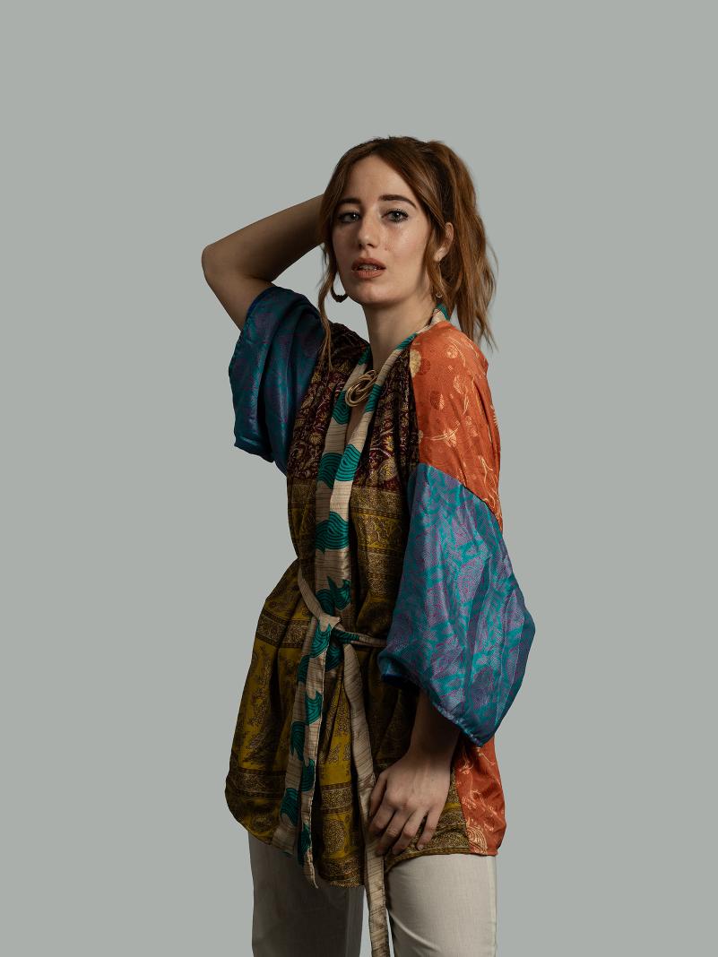 Kimono Corto Patchwork Reversibile N.5