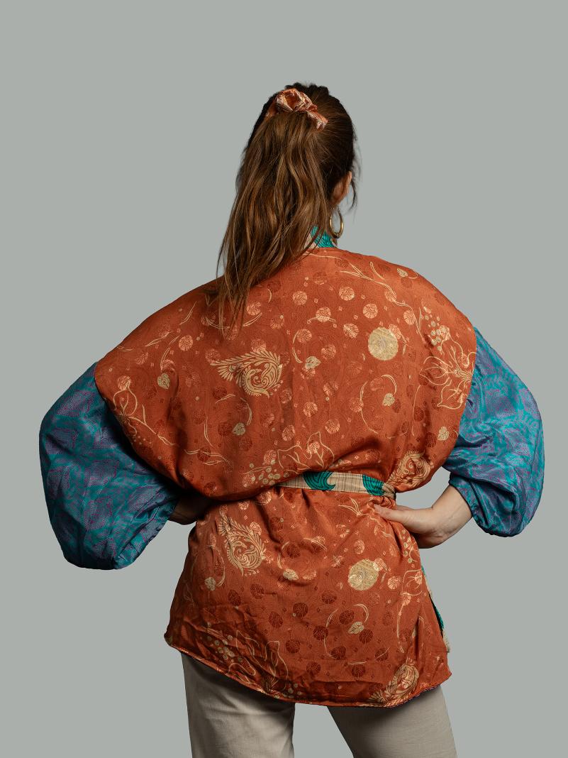 Kimono Corto Patchwork Reversibile N.5