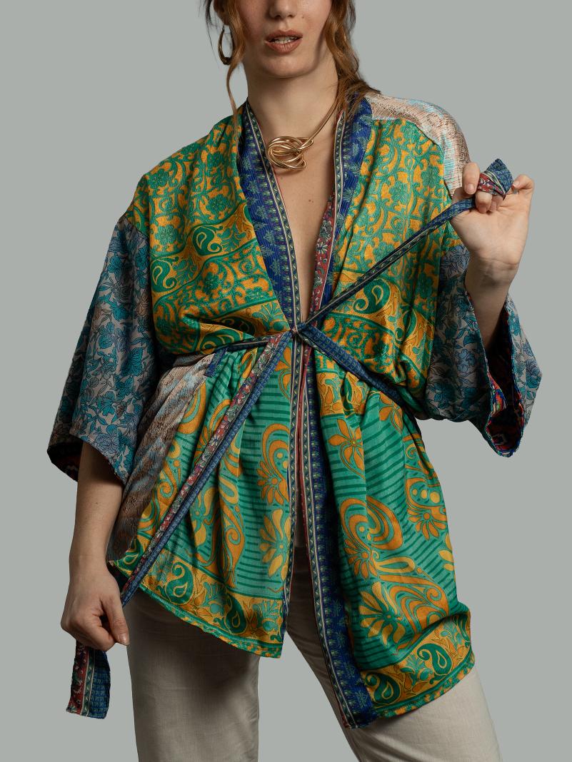 Kimono Corto Patchwork Reversibile 24
