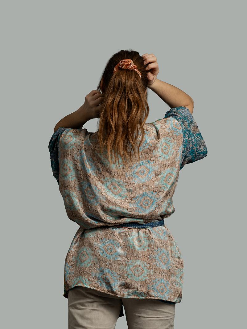 Kimono Corto Patchwork Reversibile 24