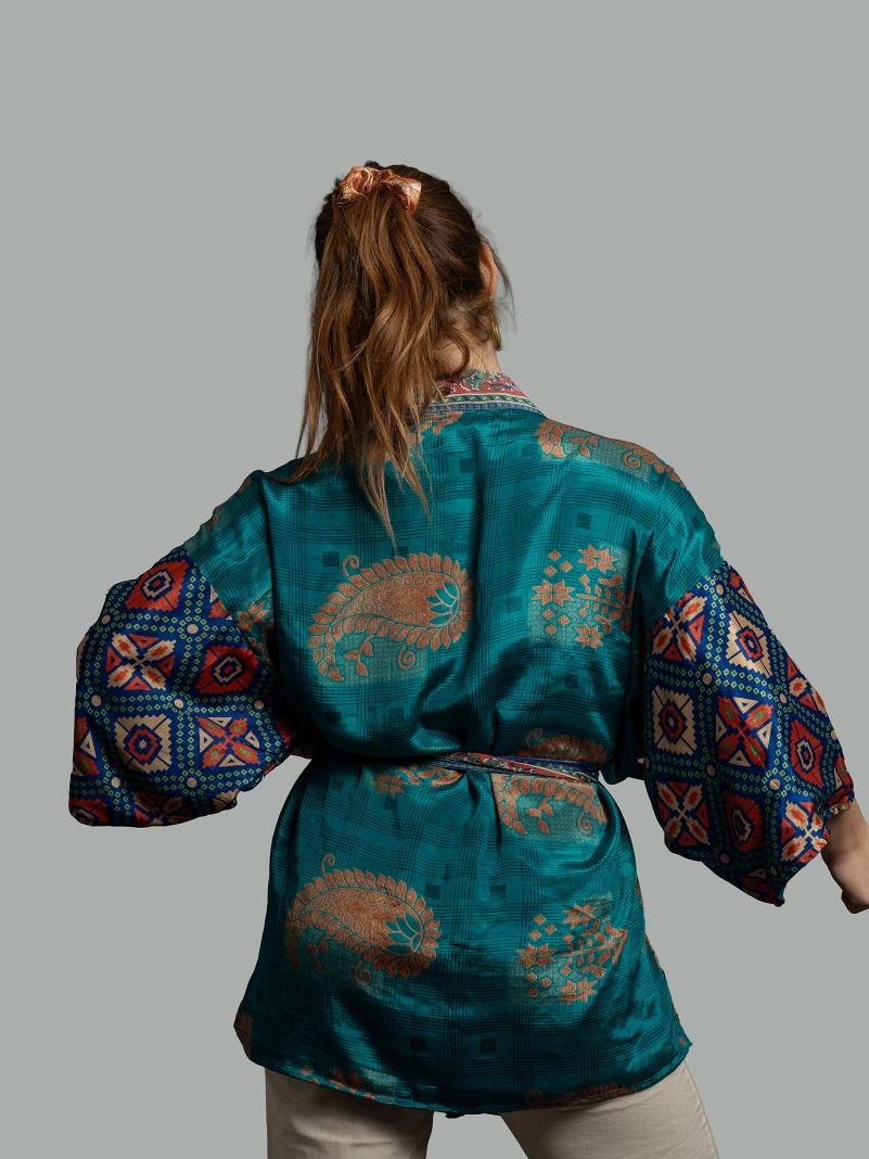 Kimono Corto Patchwork Reversibile 24