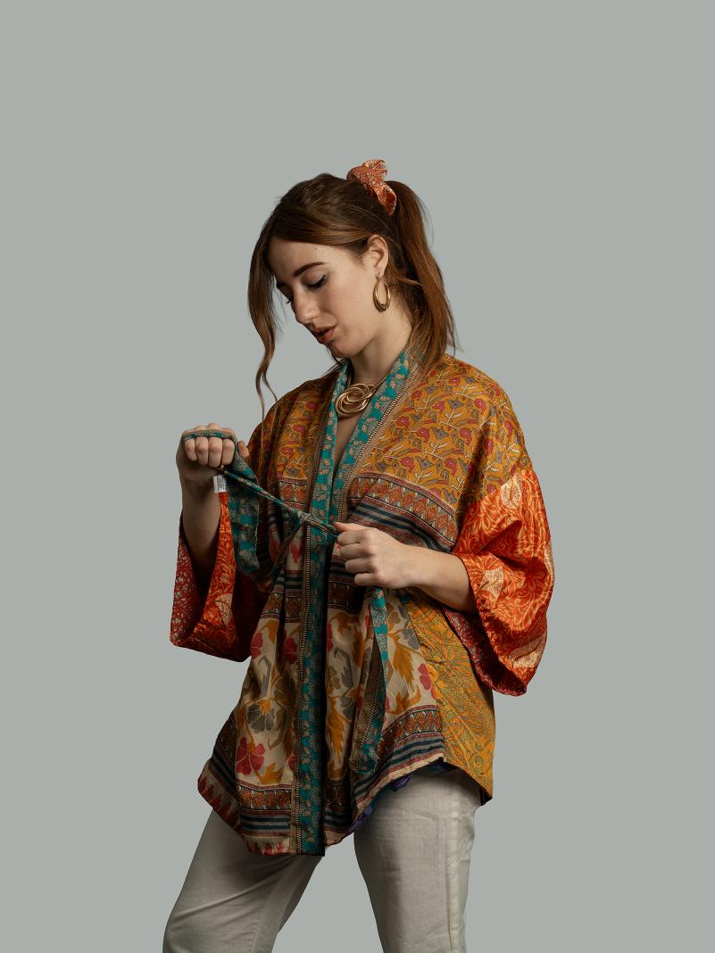 Kimono Corto Patchwork Reversibile 25