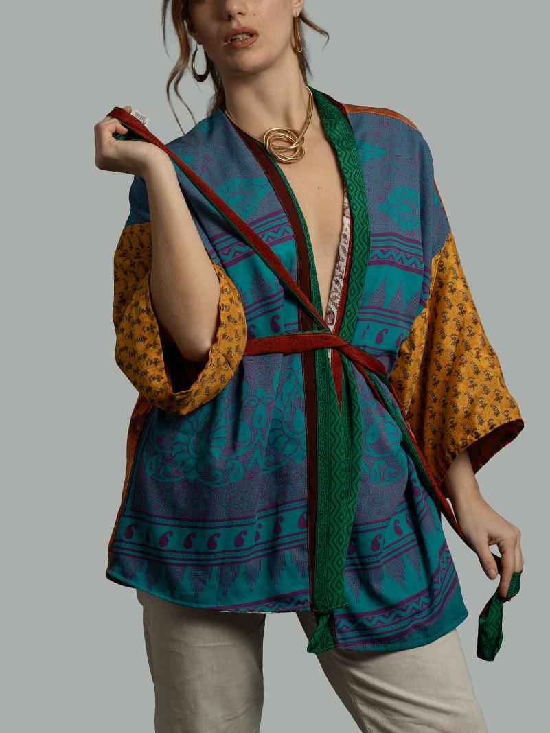 Kimono Corto Patchwork Reversibile 26