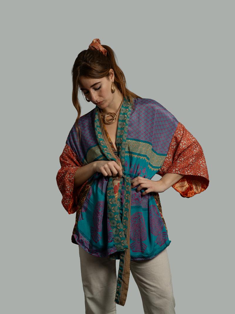 Kimono Corto Patchwork Reversibile 26