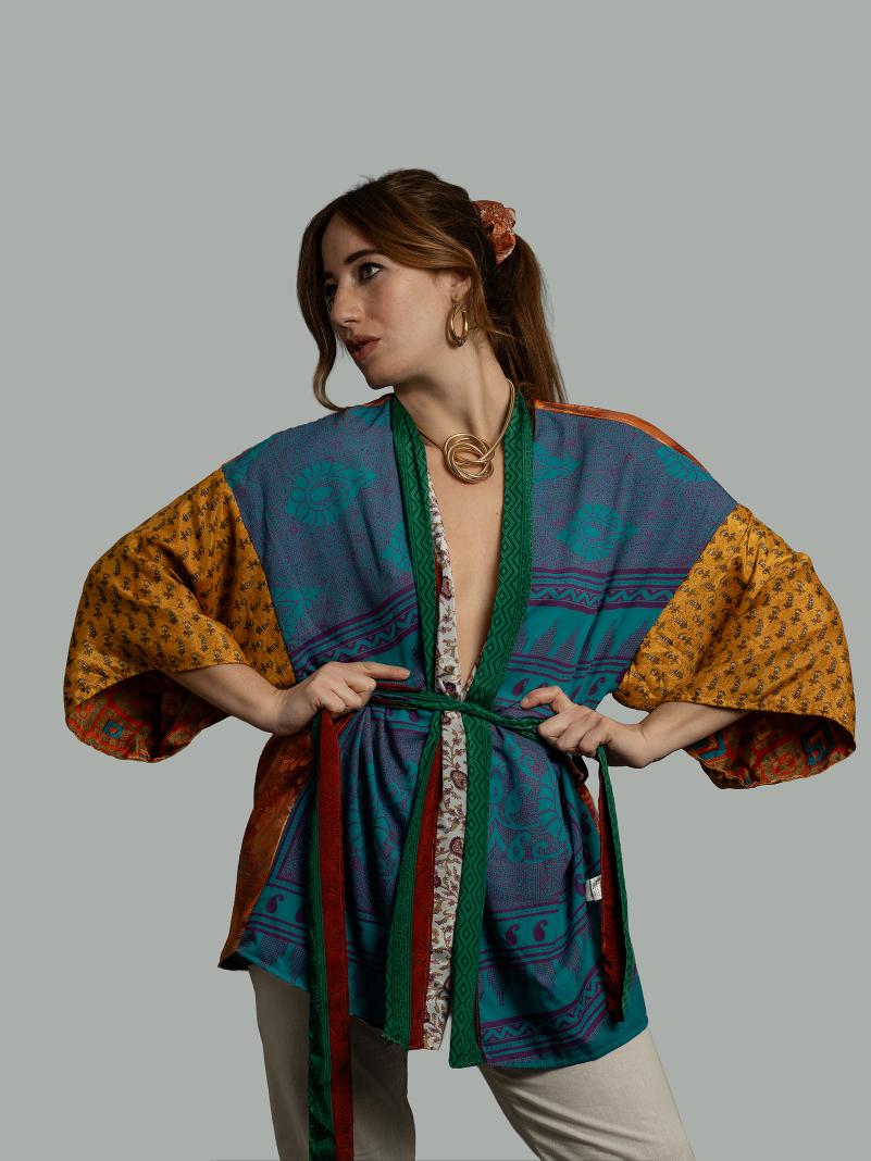 Kimono Corto Patchwork Reversibile 27