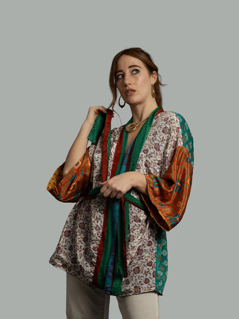 Kimono Corto Patchwork Reversibile 27