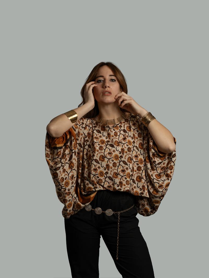 Pantamaglia beige e marrone