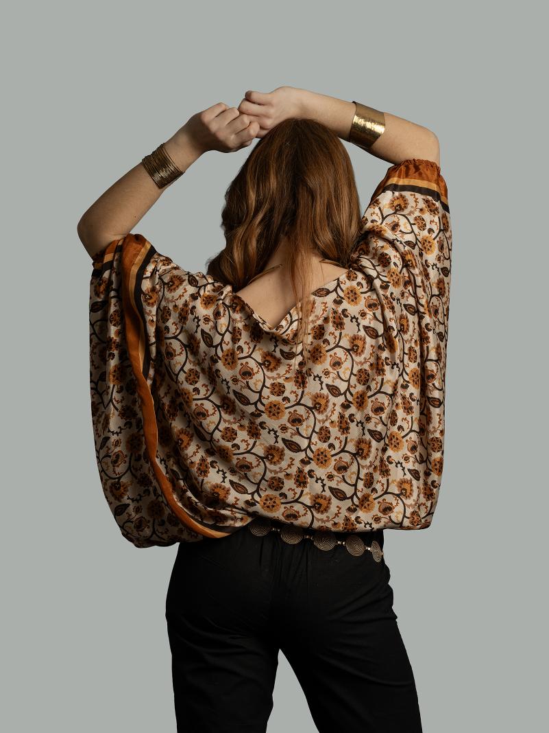 Pantamaglia beige e marrone