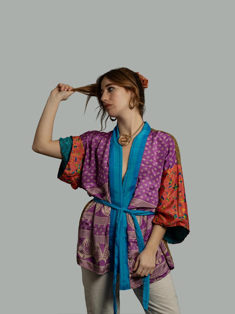 Kimono Corto Patchwork Reversibile 28