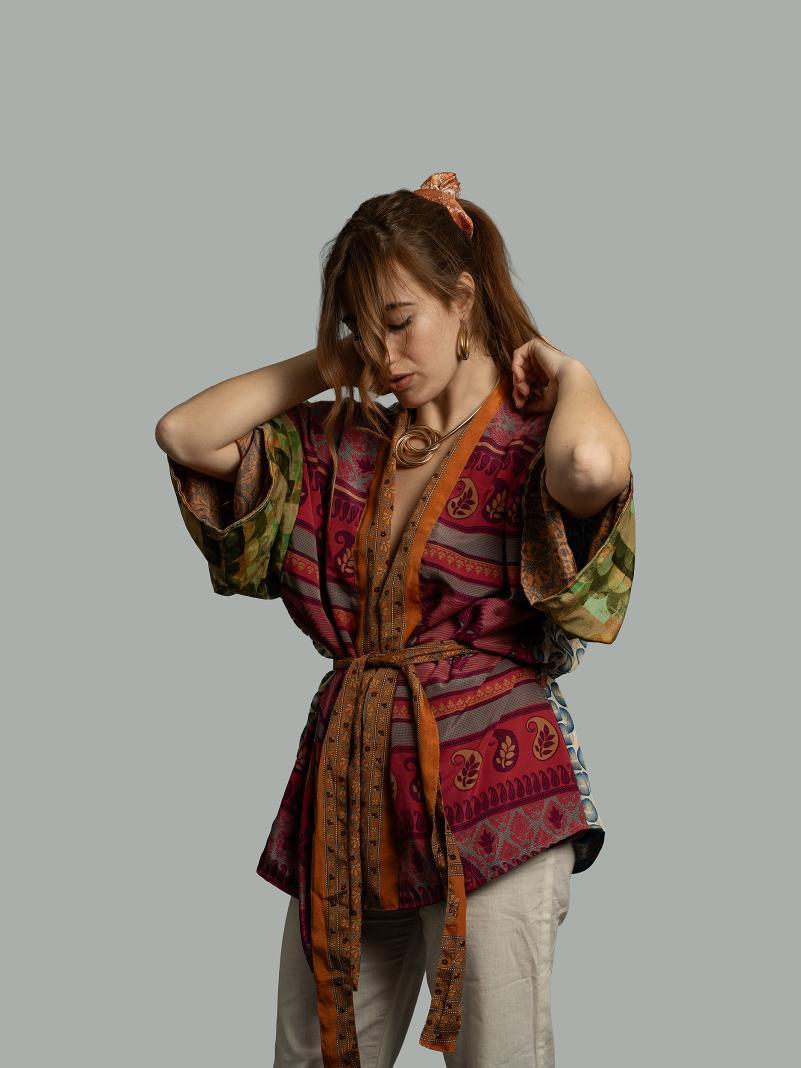 Kimono Corto Patchwork Reversibile 29