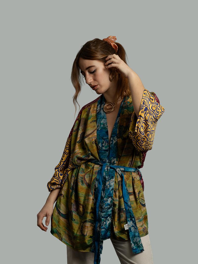 Kimono Corto Patchwork Reversibile 30