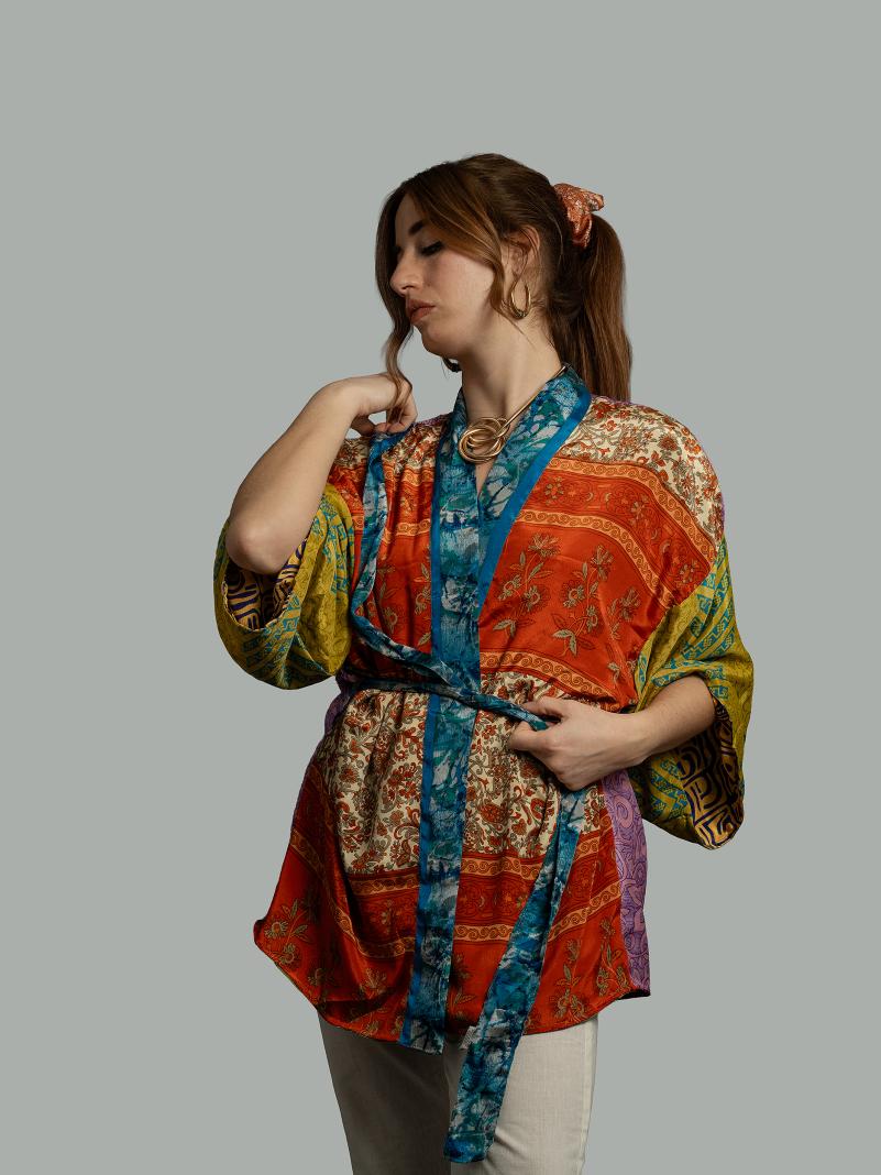 Kimono Corto Patchwork Reversibile 30