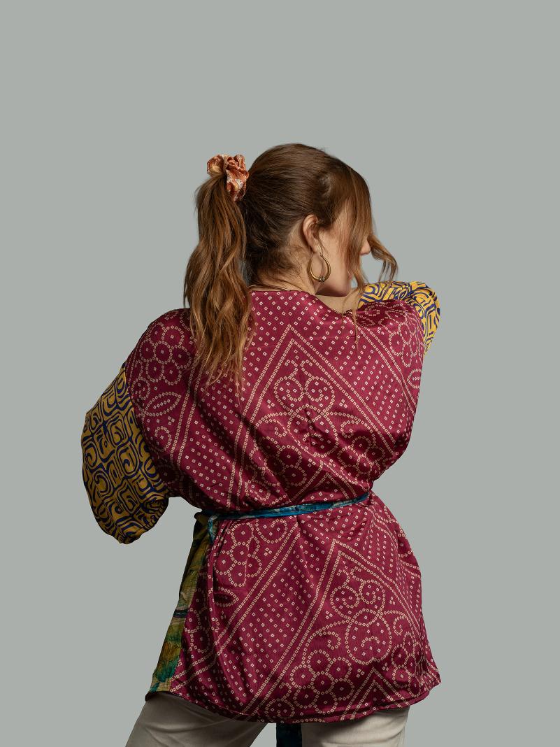 Kimono Corto Patchwork Reversibile 30