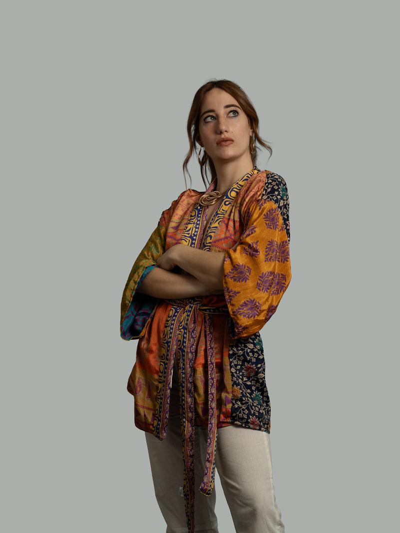 Kimono Corto Patchwork Reversibile 31