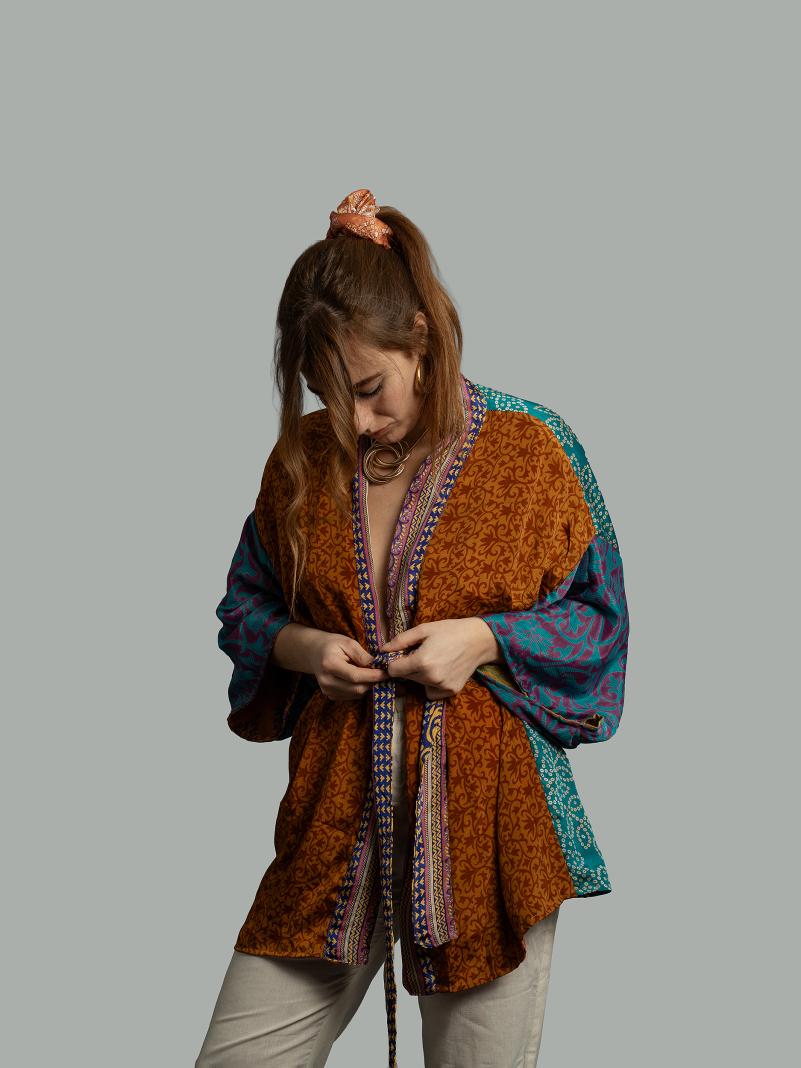 Kimono Corto Patchwork Reversibile 31