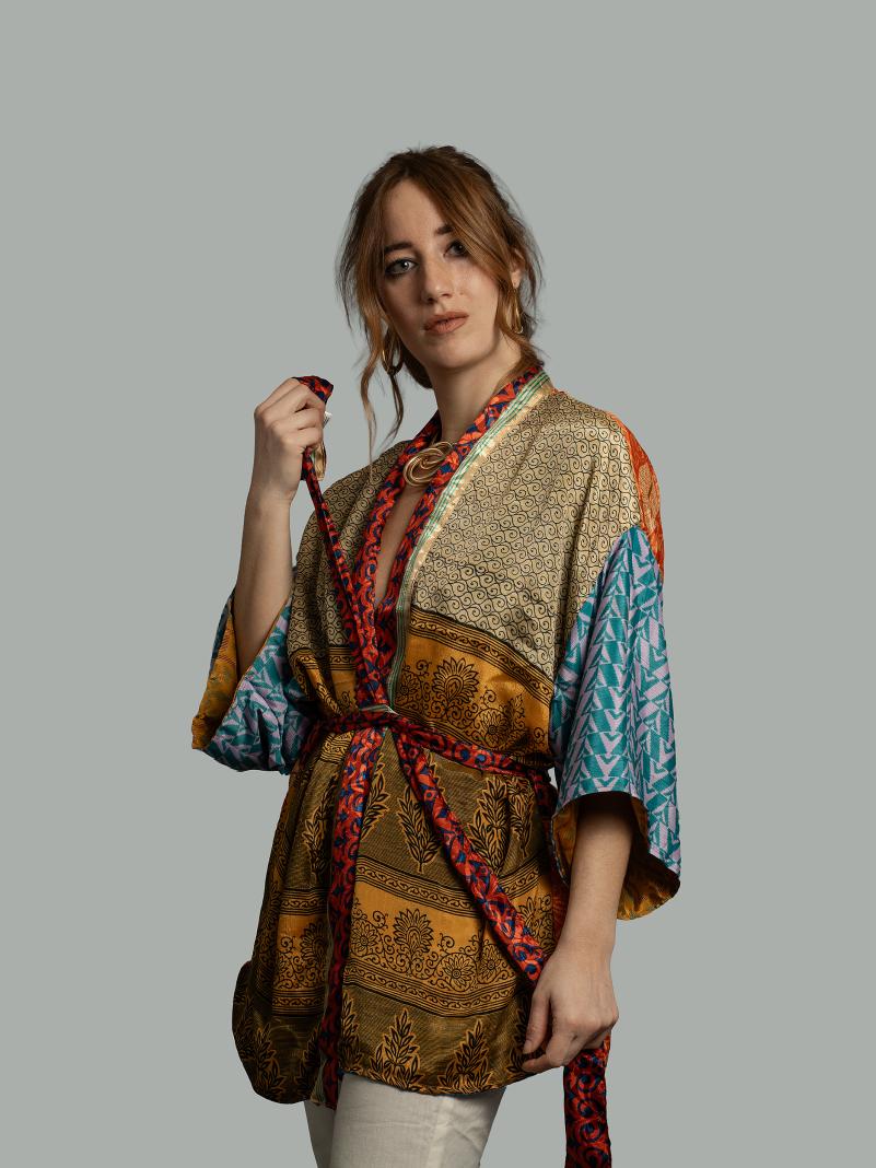Kimono Corto Patchwork Reversibile 33