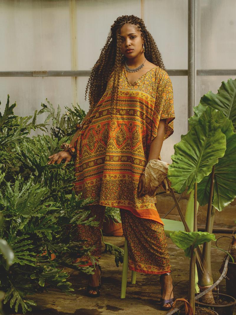 Caftano e pantalone colori della terra - Jaisalmer