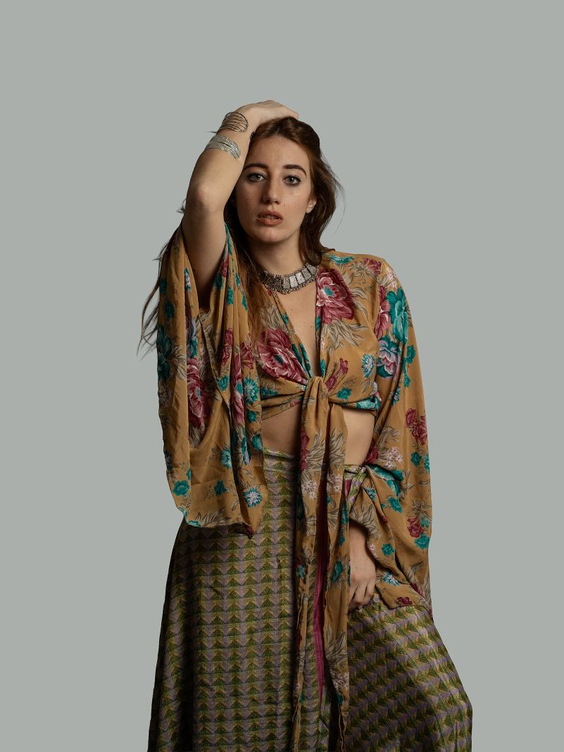 Wrap Top Manica larga fiori – Gandhi