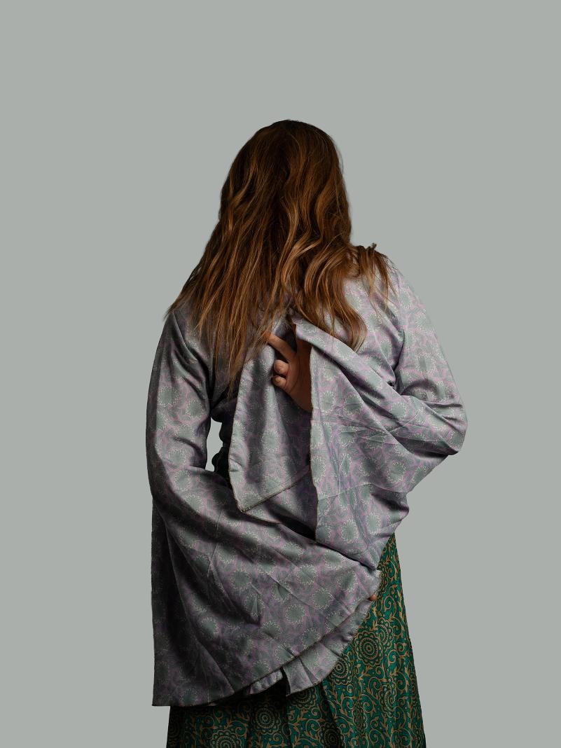 Wrap Top Manica larga lilla – Gandhi