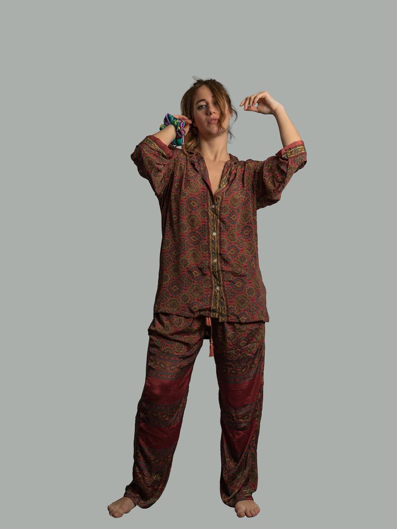 Pigiama in Sari LXL - rosa antico