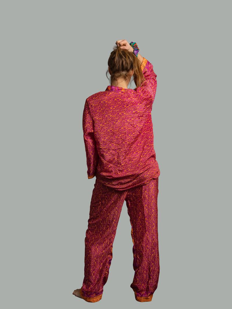 Pigiama in Sari LXL - arancione e rosa