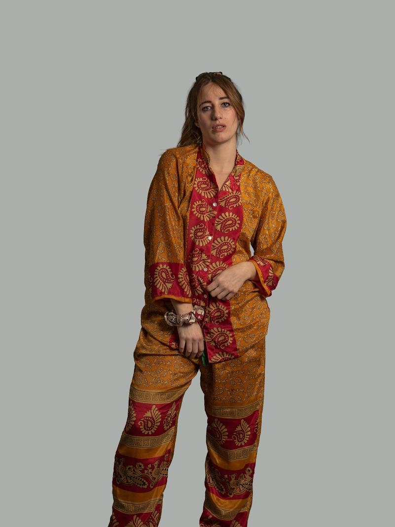 Pigiama in Sari LXL - arancione