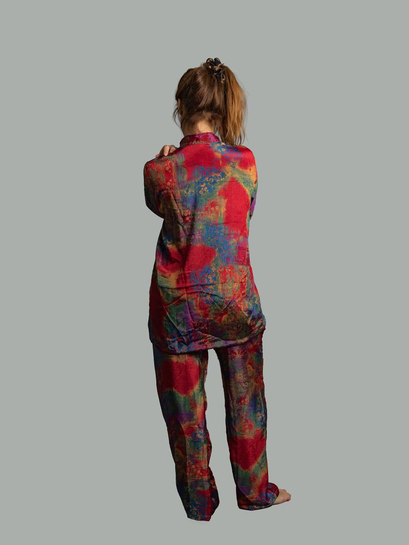 Pigiama in Sari LXL - rosso e blu