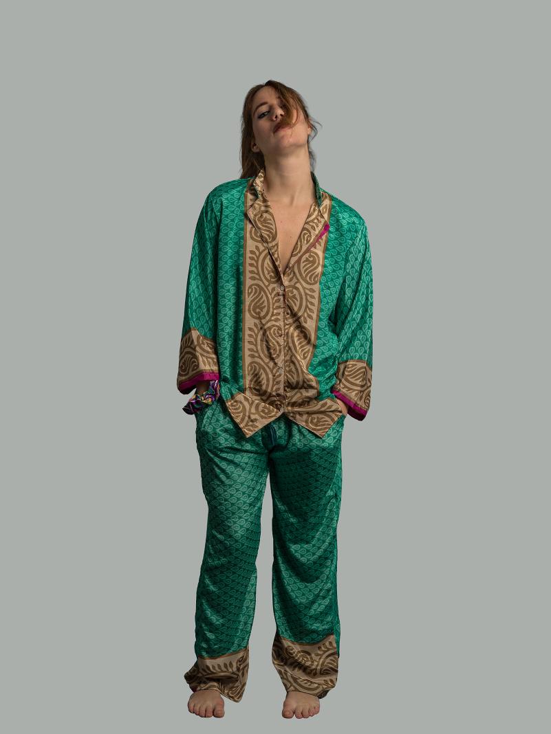 Pigiama in Sari LXL - verde