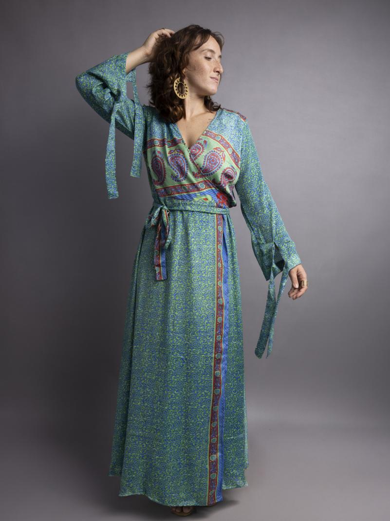 Kimono LXL acquamarina – Tibet