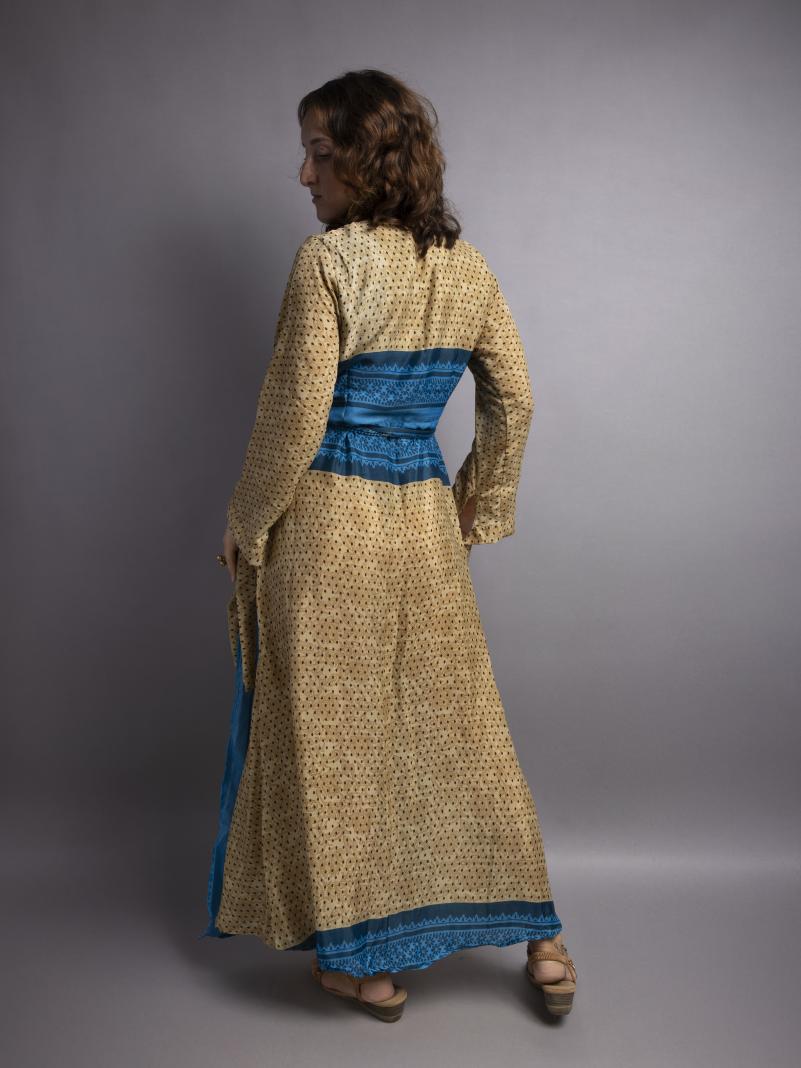 Kimono LXL ocra e blu – Tibet