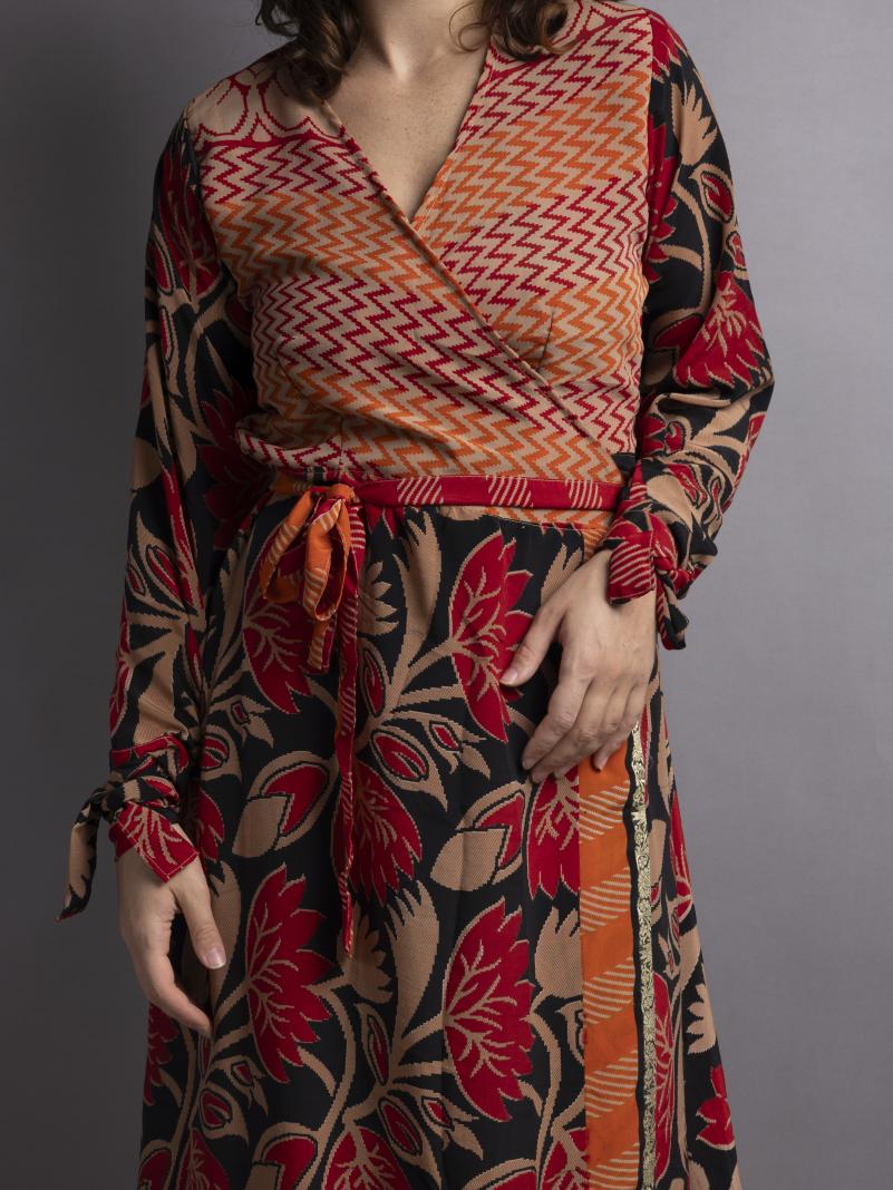 Kimono LXL rosso e nero – Tibet