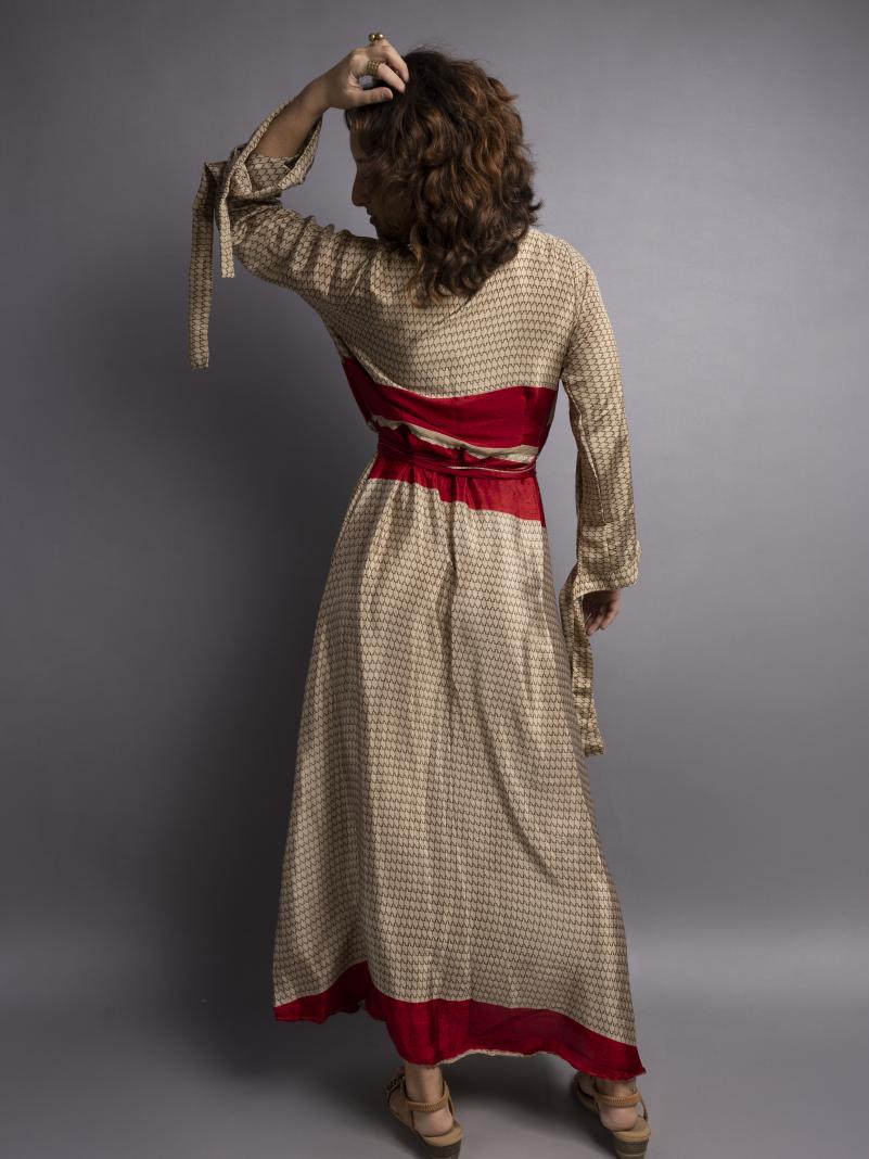 Kimono SM ocra e rosso – Tibet