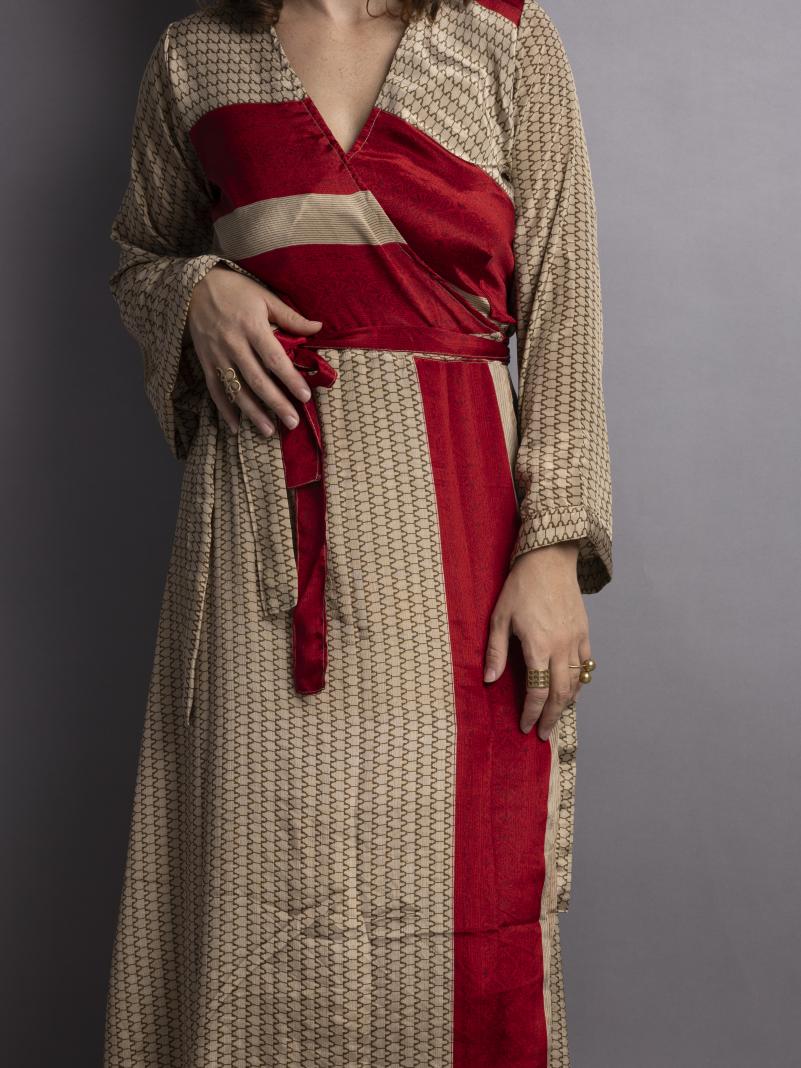 Kimono SM ocra e rosso – Tibet